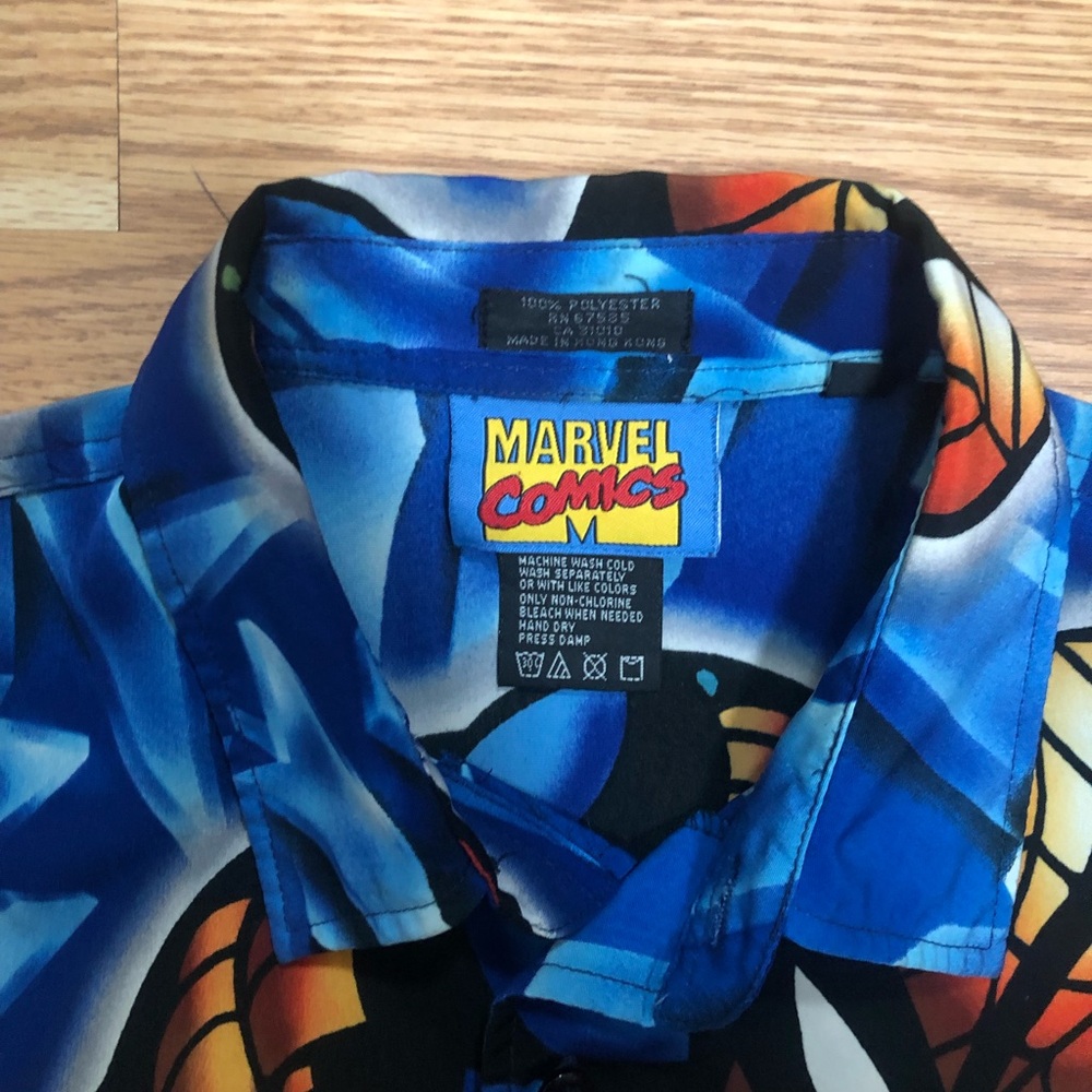 2001 Marvel Spiderman Button Down - image 2